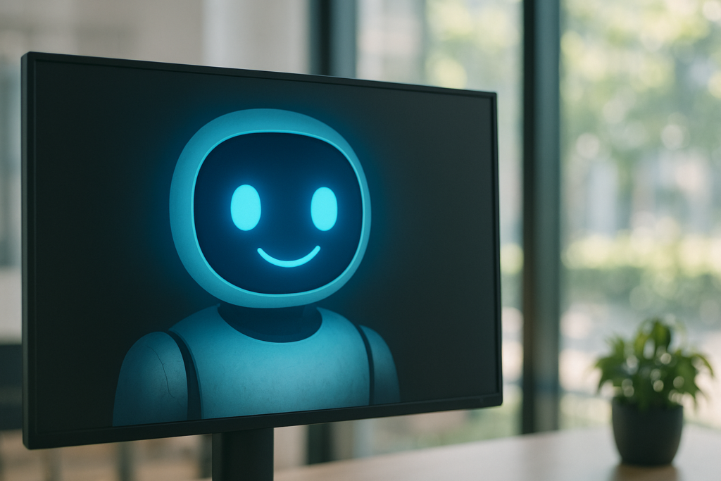 オンラインカウンセリングで優しく話しかけるAI