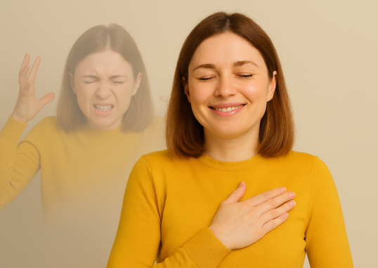 コルチゾールを減らしてストレス解消した女性