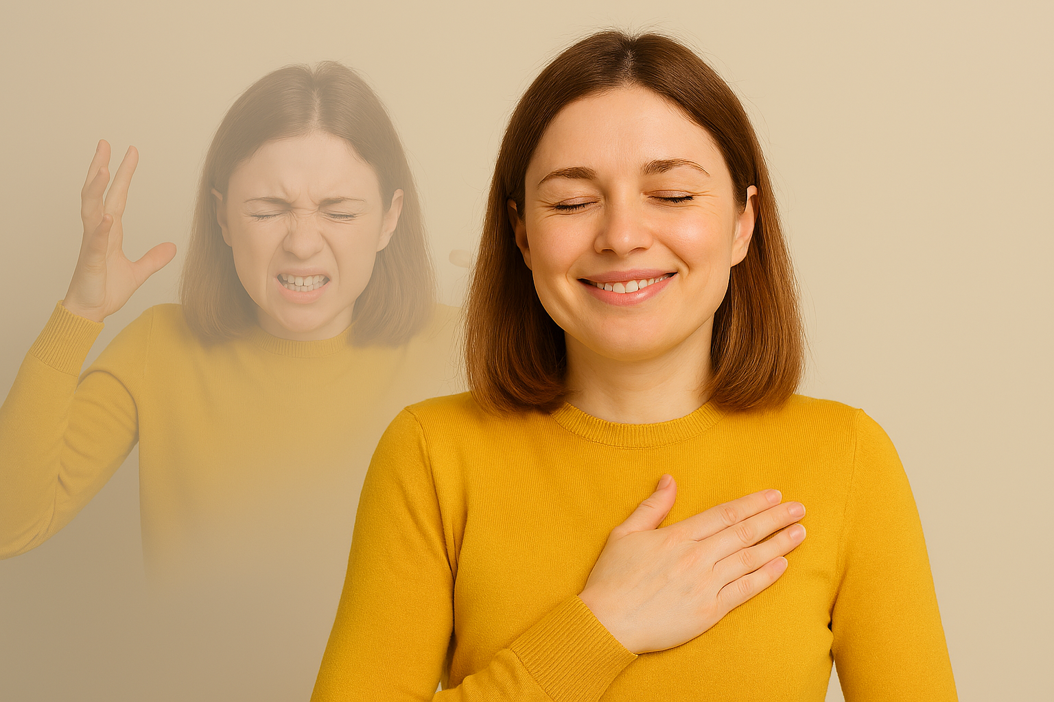 コルチゾールを減らしてストレス解消した女性