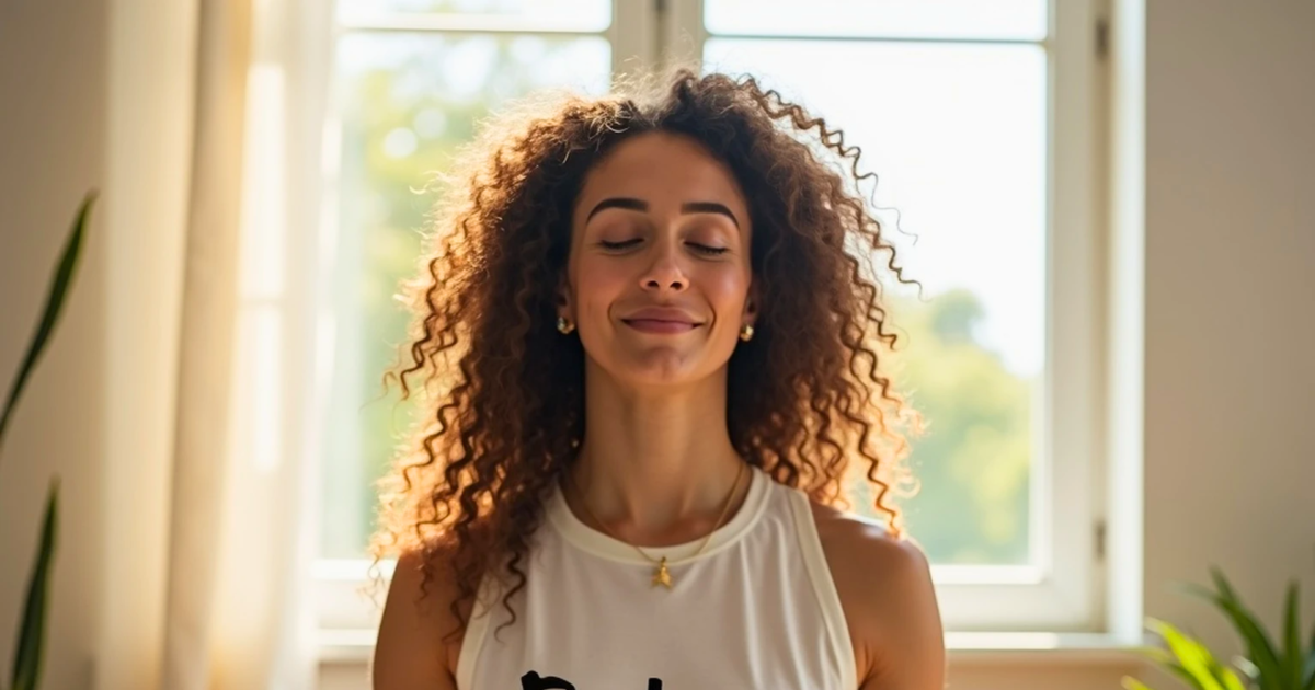 マインドフルネスでリラックスする女性