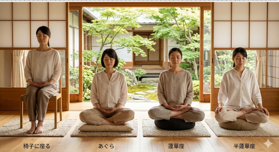 マインドフルネスの座り方画像